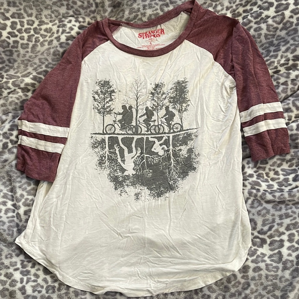 Stranger things baseball tee